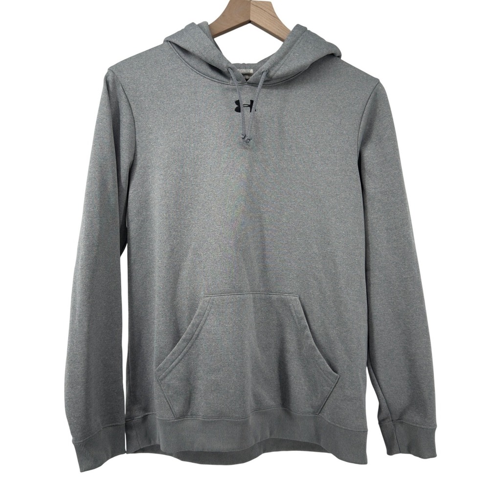 Under Armour Fleece Team Hoodie Sweatshirt Light Gray Women XS Athleisure Active